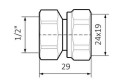 Adapter na stal 24x19 X 1/2' GW Satyna POLETTI