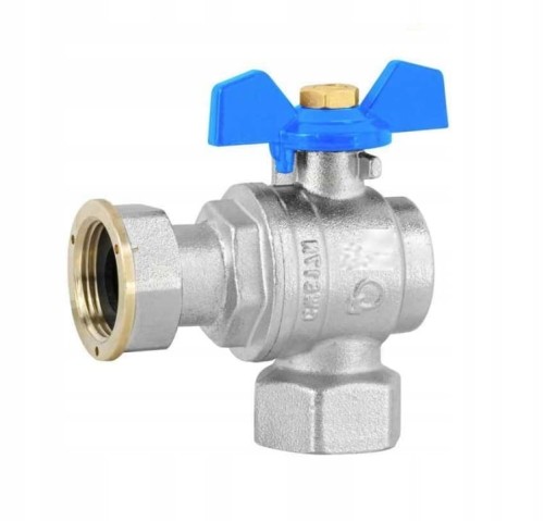 Zawór kulowy kątowy z półśrubunkiem 1/2 gw DIAMOND