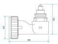 Adapter Oventrop do głowic Danfoss (click) systemu RA do zaworów RA (click)
