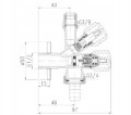 Zawór grzybkowy kątowy ERGO 1/2"-3/4"-3/8" VALVEX
