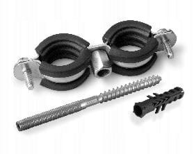 OBEJMA UCHWYT PODWÓJNY Z GUMĄ 3/8'' (15-19) Rofix