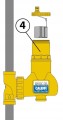 CALEFFI Separator powietrza DISCAL 1" kątowy