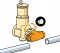 CALEFFI Separator powietrza DISCAL 1" kątowy