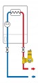 CALEFFI Separator powietrza DISCAL 1" kątowy