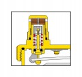 CALEFFI Separator powietrza DISCALSLIM 1" kątowy, korpus - technopolimer