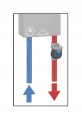 CALEFFI Separator powietrza DISCALSLIM 1" kątowy, korpus - technopolimer