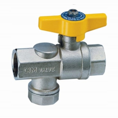 Zawór kulowy gazowy GW/GW prosty 1/2'' z filtrem