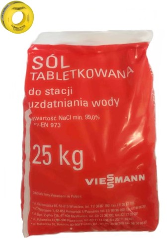Sól tabletkowana zmiękczaczy wody VIESSMANN +taśma