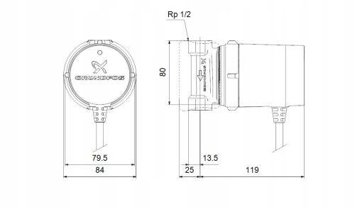 Pompa cyrkulacyjna CWU 15-14B PM Comfort GRUNDFOS