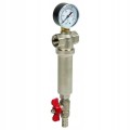 Filtr osadnikowy samoczyszczacy przyłącza 3/4''gw z manometrem AQUAFILTER