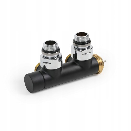 Zawór zespolony termostat 50 Lewy CZARNY Mat POLETTI