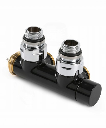 Zawór zespolony termostat 50 P CZARNY Gloss POLETTI