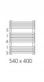 TERMA grzejnik ALEX 540 x 400 Biały ; Drabinkowy