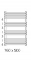 TERMA grzejnik ALEX 760 x 500 Biały ; Drabinkowy