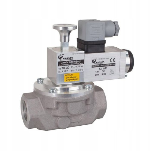 GAZEX zawór odcinający ZB 3/4' grzybkowy FLAMA-GAZ