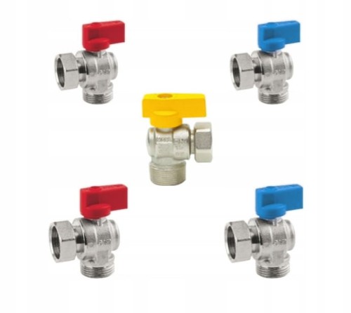 Zawory BASIC kąt 4 +gaz kąt 3/4 kocioł gazowy 2 F