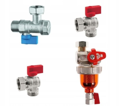 Zawory PREMIUM kątowe 3 +T3 separator, kocioł 1 F