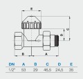 Zawór termostatyczny Prosty 1/2" WATTS TVD
