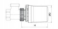 HONEYWELL głowica Thera-6 16-27°C click RA Danfoss