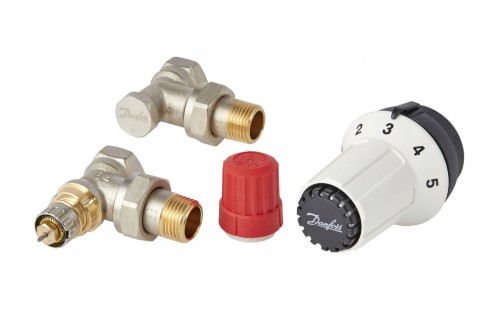 Zawór kątowy termostat.+głowica +odcin.1/2 Danfoss