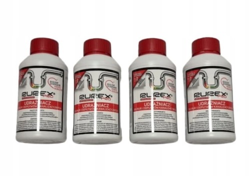Płyn do udrażniania rur kanalizacyjnych Rurex RX0 pojemnik 0,5 litra - 4szt
