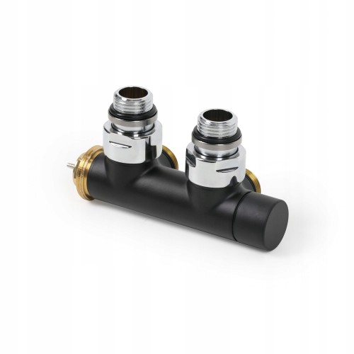 Zawór zespolony termostat 50 Prawy CZARNY Mat POLETTI