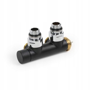 Zawór zespolony termostat 50 Lewy CZARNY Mat POLETTI