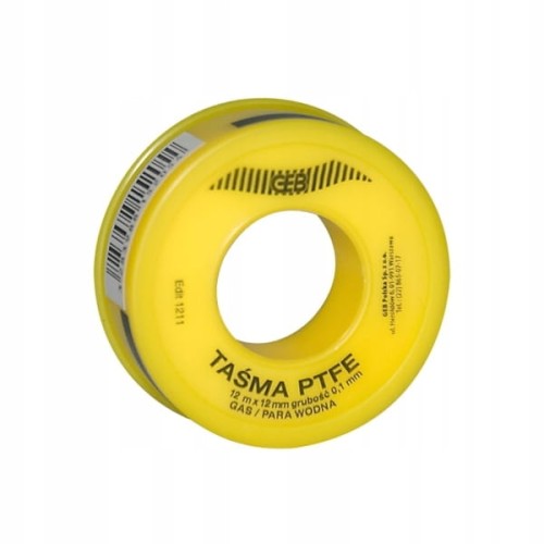 Taśma teflonowa uszczelniająca TEFLON 0,1 mm GEB