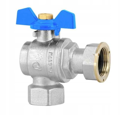 Zawór kulowy kątowy z półśrubunkiem 3/4 gw DIAMOND