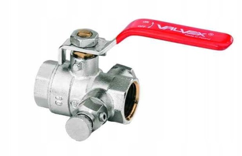 ZAWÓR KULOWY Z KORKIEM, SPUST VALVEX 1/2"