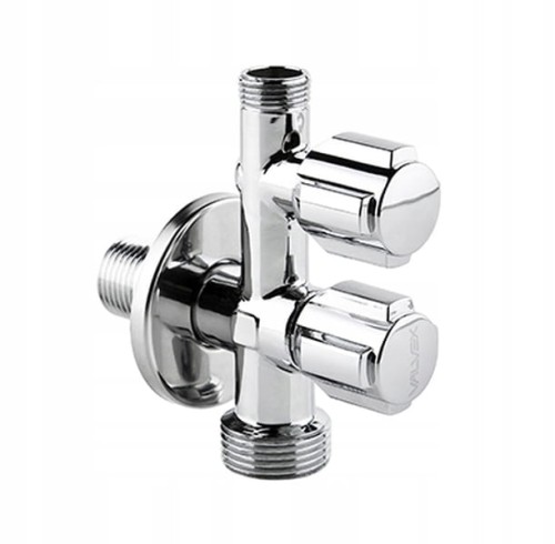 Zawór kulowy kątowy EKO DUO 1/2"-3/4"-3/8" VALVEX