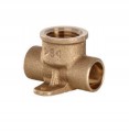 CONEX Trójnik z łapami BRĄZ 18x1/2GWx18 do miedzi