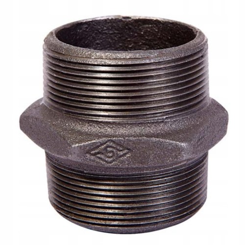 CZARNA złączka Nypel równoprzelotowy Czarny 2"