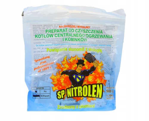 NITROLEN czyszczenie KOTŁÓW KOMINKÓW sadza 100x10g