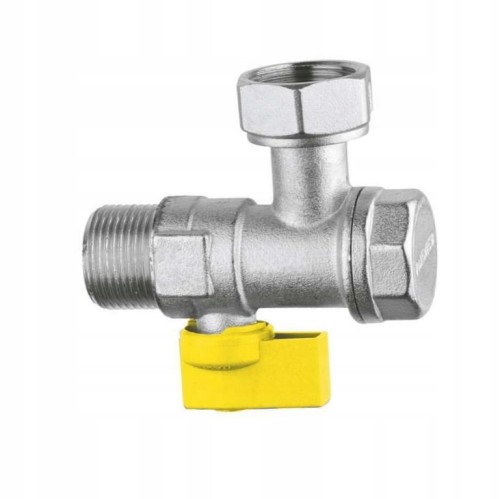 Zawór kulowy gazowy Gz/Gw kątowy 1/2" z filtrem