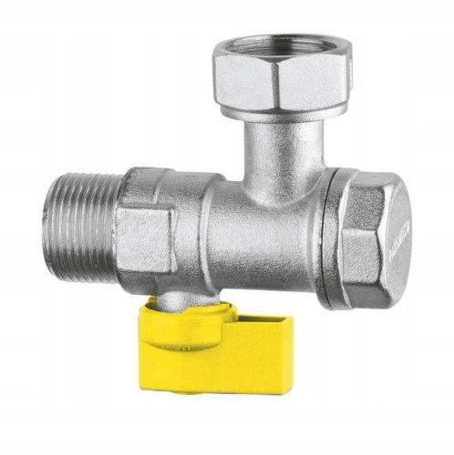 Zawór kulowy gazowy Gz/Gw kątowy 3/4" z filtrem