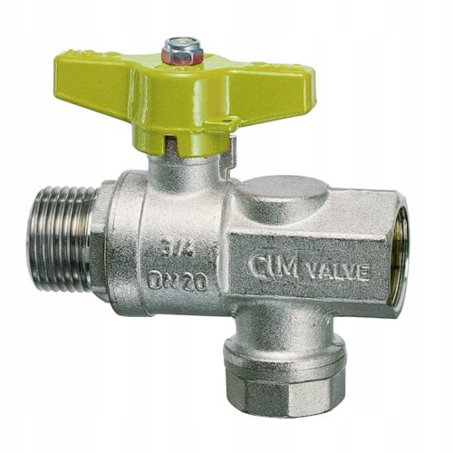 Zawór kulowy gazowy Gz/Gw prosty 3/4'' z filtrem